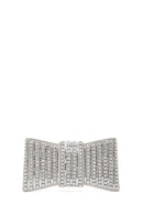 Women's Silver Long Strap Stone Mini Evening Dress Box Clutch Bag | Derimod Women's Silver Long Strap Stone Mini Evening Dress Box Clutch Bag | Derimod