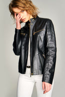 Flash Kadın Deri Ceket | Derimod Flash Kadın Deri Ceket | Derimod