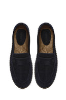 Men's Navy Blue Suede Leather Espadrille | Derimod Men's Navy Blue Suede Leather Espadrille | Derimod