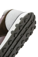 Men's Mink Leather Suede Detailed Sneaker | Derimod Men's Mink Leather Suede Detailed Sneaker | Derimod