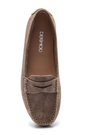 Women's Leather Suede Loafer | Derimod Women's Leather Suede Loafer | Derimod