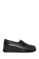 Kadın Siyah Dolgu Topuklu Deri Comfort Loafer | Derimod Kadın Siyah Dolgu Topuklu Deri Comfort Loafer | Derimod