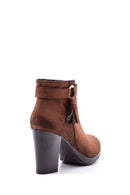 Women's Suede Heeled Boots | Derimod Women's Suede Heeled Boots | Derimod