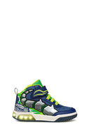 Geox Boy Navy Blue J Cow Boy Banded Ankle Sneakers | Derimod Geox Boy Navy Blue J Cow Boy Banded Ankle Sneakers | Derimod