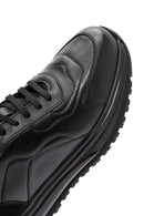 Erkek Siyah Bağcıklı Deri Sneaker | Derimod Erkek Siyah Bağcıklı Deri Sneaker | Derimod