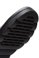 Women's Black Leather Wedge Heeled Comfort Shoes | Derimod Women's Black Leather Wedge Heeled Comfort Shoes | Derimod