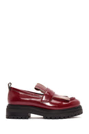 ACBC x Derimod Kadın Bordo Kalın Tabanlı Maskülen Loafer | Derimod ACBC x Derimod Kadın Bordo Kalın Tabanlı Maskülen Loafer | Derimod