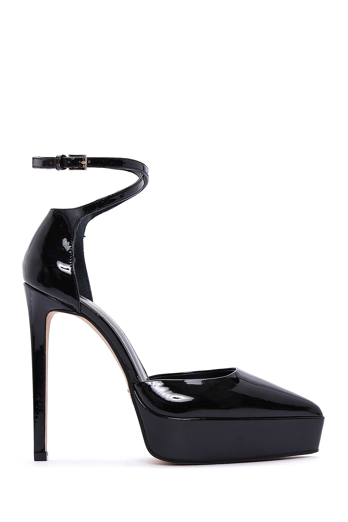 Kadın Siyah Rugan Deri Platform Yüksek Topuklu Stiletto 23WFD120216 | Derimod