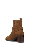 Geox Kadın Taba Walk Pleasure Fermuarlı Kalın Topuklu Süet Deri Bot | Derimod Geox Kadın Taba Walk Pleasure Fermuarlı Kalın Topuklu Süet Deri Bot | Derimod