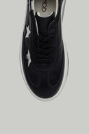 High-Based Star Detailed Women's Leather Sports Shoes | Derimod High-Based Star Detailed Women's Leather Sports Shoes | Derimod