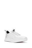 Erkek Beyaz Bağcıklı Deri Sneaker | Derimod Erkek Beyaz Bağcıklı Deri Sneaker | Derimod