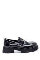 Women's Leather Patent Leather Buckle Loafer | Derimod Women's Leather Patent Leather Buckle Loafer | Derimod