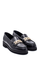 Women's Leather Chain Loafer | Derimod Women's Leather Chain Loafer | Derimod