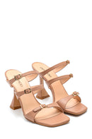 Women's Heeled Leather Slippers | Derimod Women's Heeled Leather Slippers | Derimod