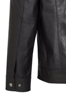 Mateo Men's Black Leather Jacket | Derimod Mateo Men's Black Leather Jacket | Derimod