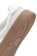 Woman Beige Lace-up Sneakers | Derimod Woman Beige Lace-up Sneakers | Derimod