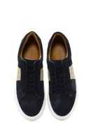 Erkek Lacivert Süet Deri Kalın Tabanlı Sneaker | Derimod Erkek Lacivert Süet Deri Kalın Tabanlı Sneaker | Derimod