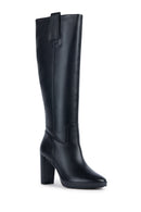 Geox Women's Black Walk Pleasure Leather Plaftorm Heeled Boots | Derimod Geox Women's Black Walk Pleasure Leather Plaftorm Heeled Boots | Derimod