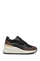 Geox Kadın Siyah D Spherica Bağcıklı Deri Sneaker | Derimod Geox Kadın Siyah D Spherica Bağcıklı Deri Sneaker | Derimod