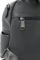 Women's Gray Long Strap Printed Backpack | Derimod Women's Gray Long Strap Printed Backpack | Derimod