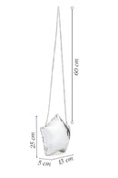 Kadın Gümüş Zincir Askılı Mini Portföy Çanta | Derimod Kadın Gümüş Zincir Askılı Mini Portföy Çanta | Derimod