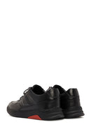 Erkek Siyah Bağcıklı Deri Sneaker | Derimod Erkek Siyah Bağcıklı Deri Sneaker | Derimod