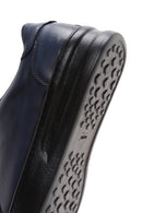 Men's Navy Blue Leather Sneaker | Derimod Men's Navy Blue Leather Sneaker | Derimod