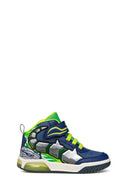 Geox Boy Navy Blue J Cow Boy Banded Ankle Sneakers | Derimod Geox Boy Navy Blue J Cow Boy Banded Ankle Sneakers | Derimod