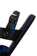 Erkek Siyah Deri Sandalet | Derimod Erkek Siyah Deri Sandalet | Derimod