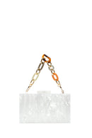 Women's Green Long Chain Strap Mini Box Bag | Derimod Women's Green Long Chain Strap Mini Box Bag | Derimod