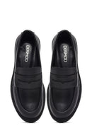 Kadın Siyah Kalın Tabanlı Deri Maskülen Loafer | Derimod Kadın Siyah Kalın Tabanlı Deri Maskülen Loafer | Derimod