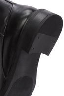 Women's Black Zippered Leather Boots | Derimod Women's Black Zippered Leather Boots | Derimod