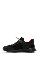 Erkek Siyah Bağcıklı Nubuk Deri Sneaker | Derimod Erkek Siyah Bağcıklı Nubuk Deri Sneaker | Derimod