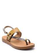 Women's Snakeskin Detailed Sandals | Derimod Women's Snakeskin Detailed Sandals | Derimod