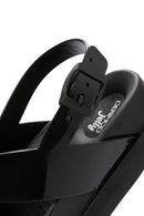 Women's Black Ankle Strap Thick Soled Jelly Sandals | Derimod Women's Black Ankle Strap Thick Soled Jelly Sandals | Derimod
