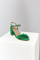 Suede Ankle Strap Women's Leather Heeled Sandals | Derimod Suede Ankle Strap Women's Leather Heeled Sandals | Derimod