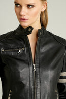 Stop Kadın Deri Ceket | Derimod Stop Kadın Deri Ceket | Derimod