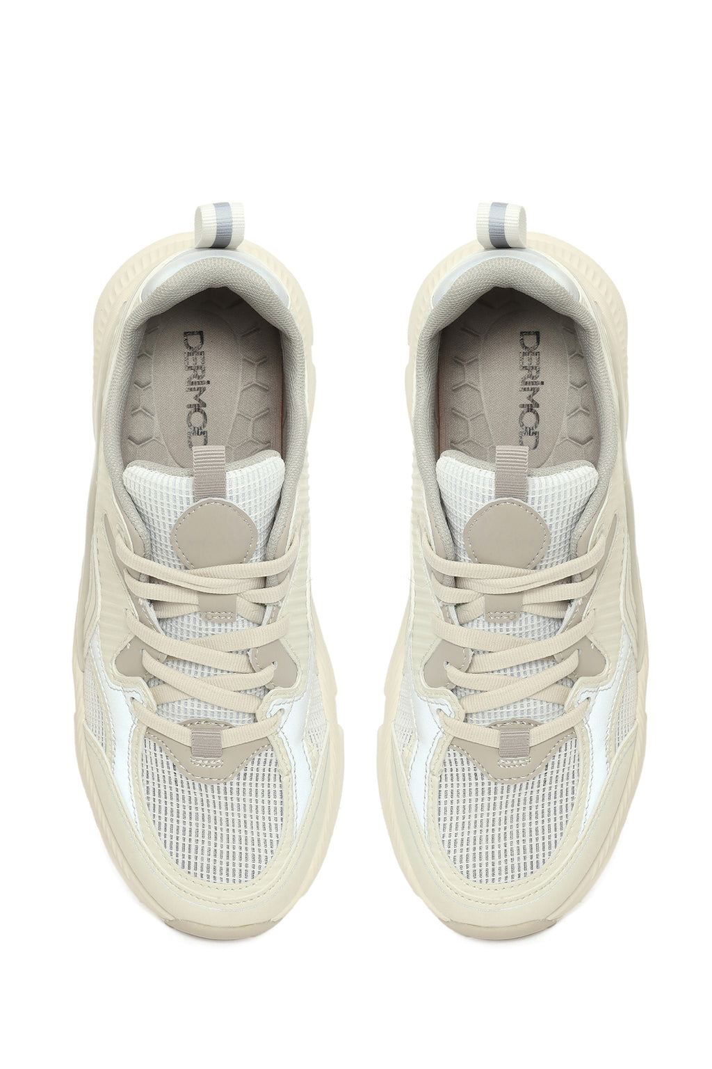 Kadın Gri Kalın Tabanlı Bağcıklı Sneaker