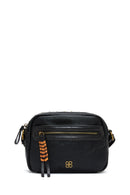 Women's Black Tan Detailed Crossbody Bag | Derimod Women's Black Tan Detailed Crossbody Bag | Derimod