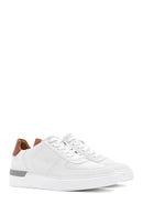 Men's White Leather Sneaker | Derimod Men's White Leather Sneaker | Derimod