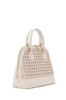 Women's Beige Long Strap Knitted Shoulder Bag | Derimod Women's Beige Long Strap Knitted Shoulder Bag | Derimod