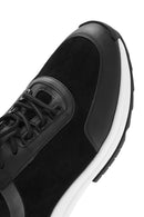 Men's Black Thick Sole Lace Up Suede Leather Sneaker | Derimod Men's Black Thick Sole Lace Up Suede Leather Sneaker | Derimod