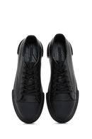 Men's Black Leather Thick Soled Sneaker | Derimod Men's Black Leather Thick Soled Sneaker | Derimod