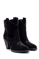 Women's Heeled Suede Leather Boots | Derimod Women's Heeled Suede Leather Boots | Derimod