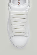 Beyaz-Gümüş Kadın Deri Sneaker | Derimod Beyaz-Gümüş Kadın Deri Sneaker | Derimod