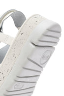 Camper Kadın Beyaz Oruga Up Kalın Tabanlı Deri Sandalet | Derimod Camper Kadın Beyaz Oruga Up Kalın Tabanlı Deri Sandalet | Derimod