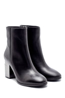 Women's Leather Heel Detailed Boots | Derimod Women's Leather Heel Detailed Boots | Derimod