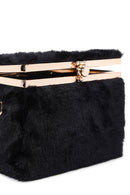 Women's Black Plush Crossbody Bag | Derimod Women's Black Plush Crossbody Bag | Derimod