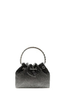 Women's Black Long Chain Strap Stone Mini Evening Handbag | Derimod Women's Black Long Chain Strap Stone Mini Evening Handbag | Derimod