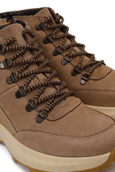 Male Mink Zip Closure Thick-Soled Nubuck Leather Boots | Derimod Male Mink Zip Closure Thick-Soled Nubuck Leather Boots | Derimod